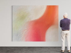 "Happiness" - Very Large Minimalist Abstract Artwork in Warm and Earthy Palette