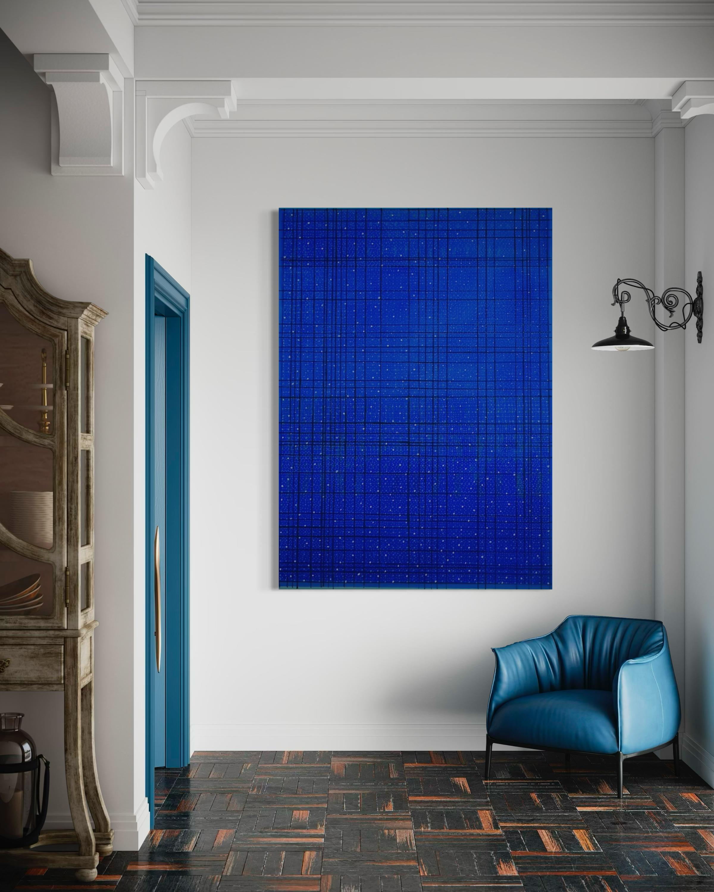 Lattice notturno - Quadro astratto di grandi dimensioni in vendita 1
