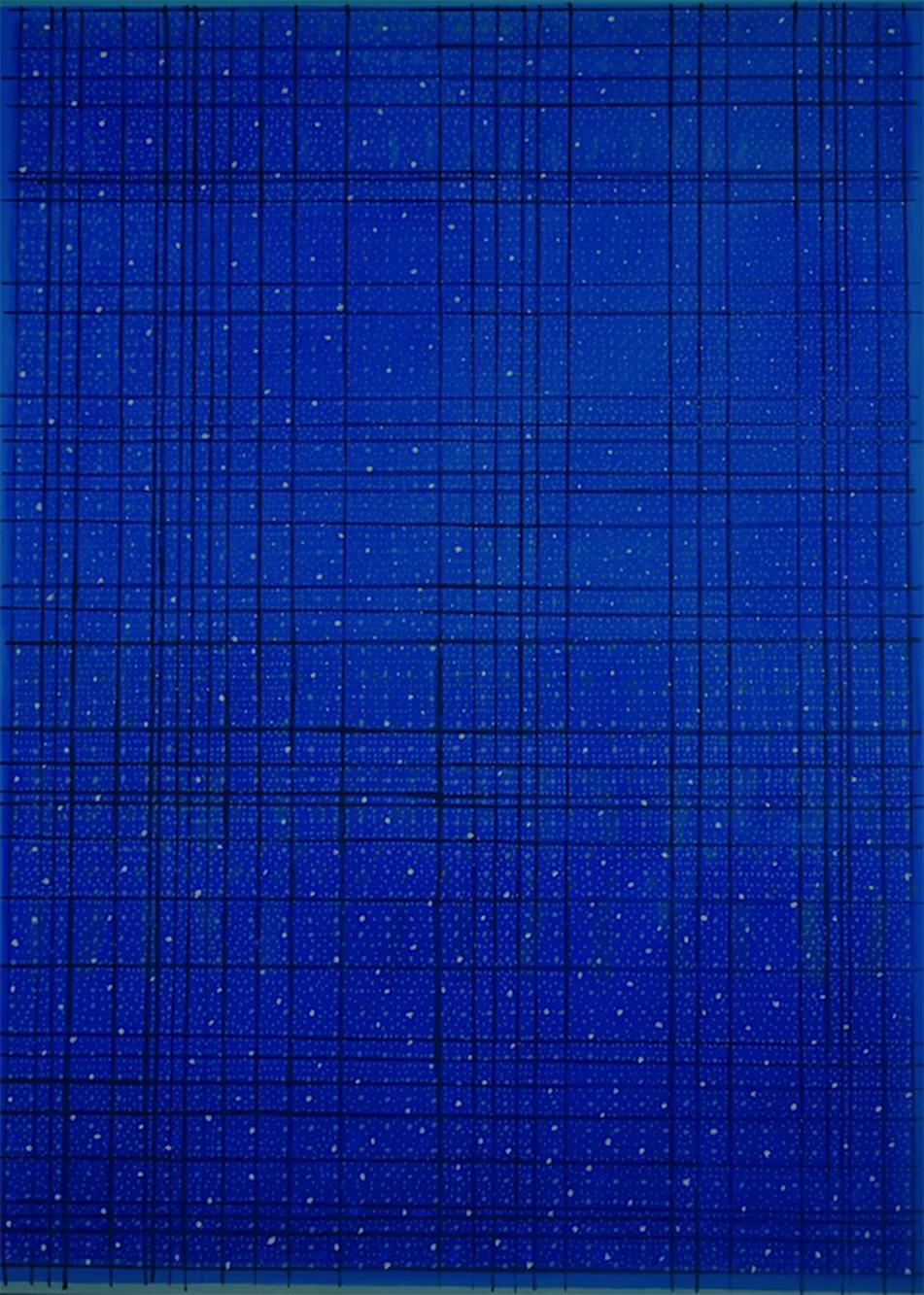 Lattice notturno - Quadro astratto di grandi dimensioni - Mixed Media Art di Tina Bluefield