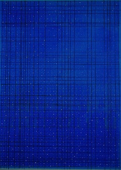 Night Lattice - Large Abstract Painting