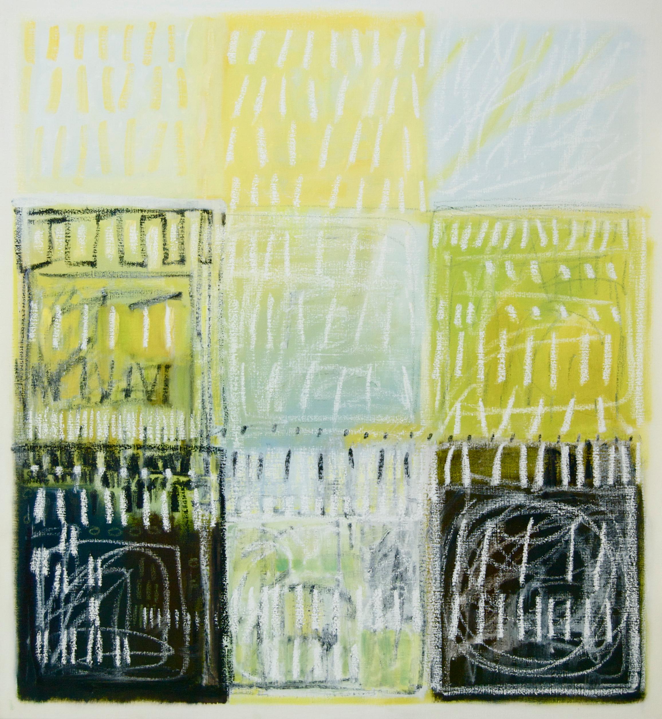 Nueve historias - Pintura abstracta grande