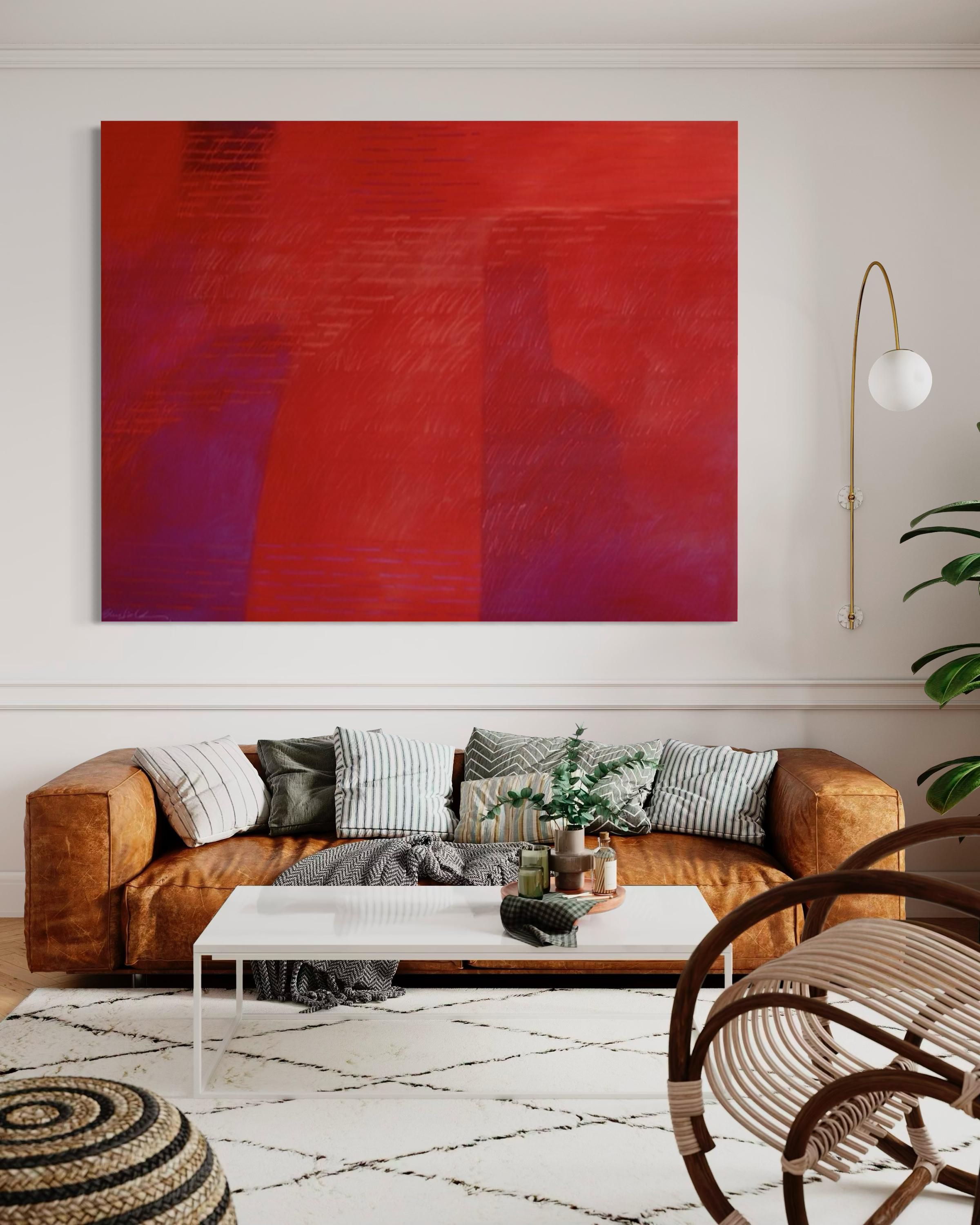 Story du vendeur - Grande peinture abstraite - Contemporain Mixed Media Art par Tina Bluefield