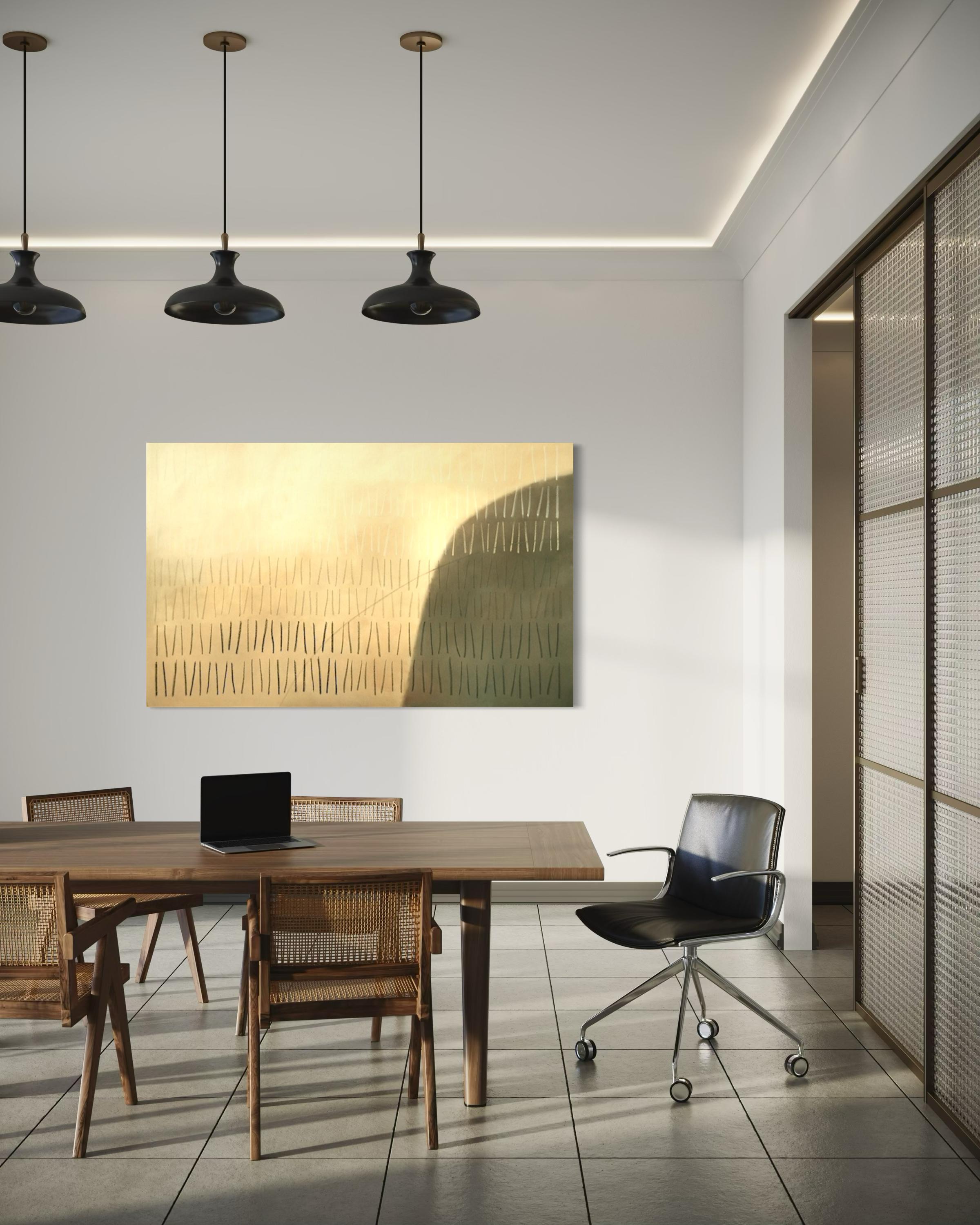 Tall Story - Quadro astratto di grandi dimensioni - Mixed Media Art Contemporaneo di Tina Bluefield