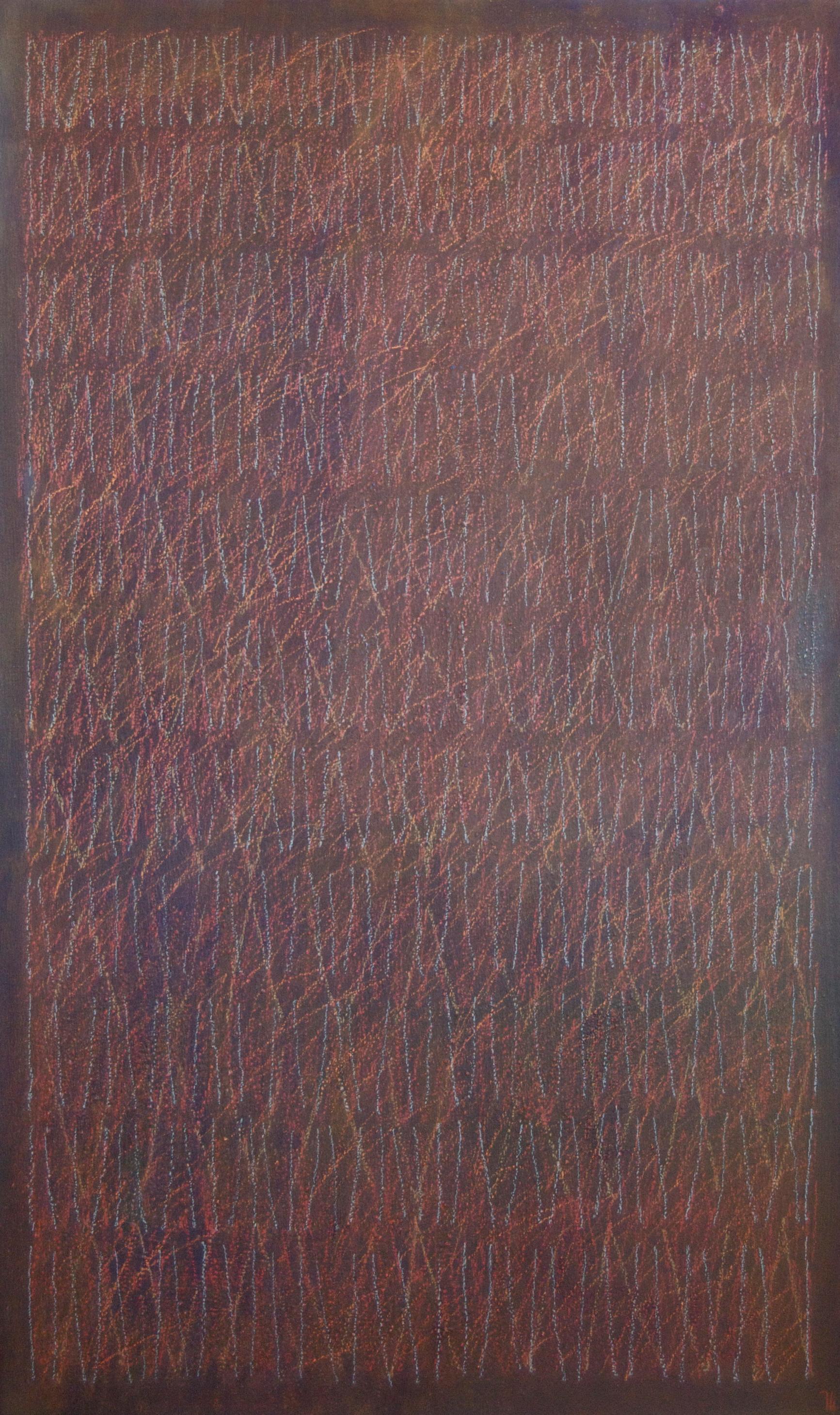 Tinder 2 - Quadro astratto di grandi dimensioni - Mixed Media Art di Tina Bluefield