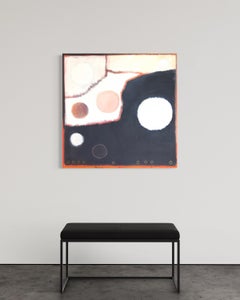 "Ways of Being", Minimalistische geometrische Abstraktion, Schwarz, Weiß und Erdtöne, Öl