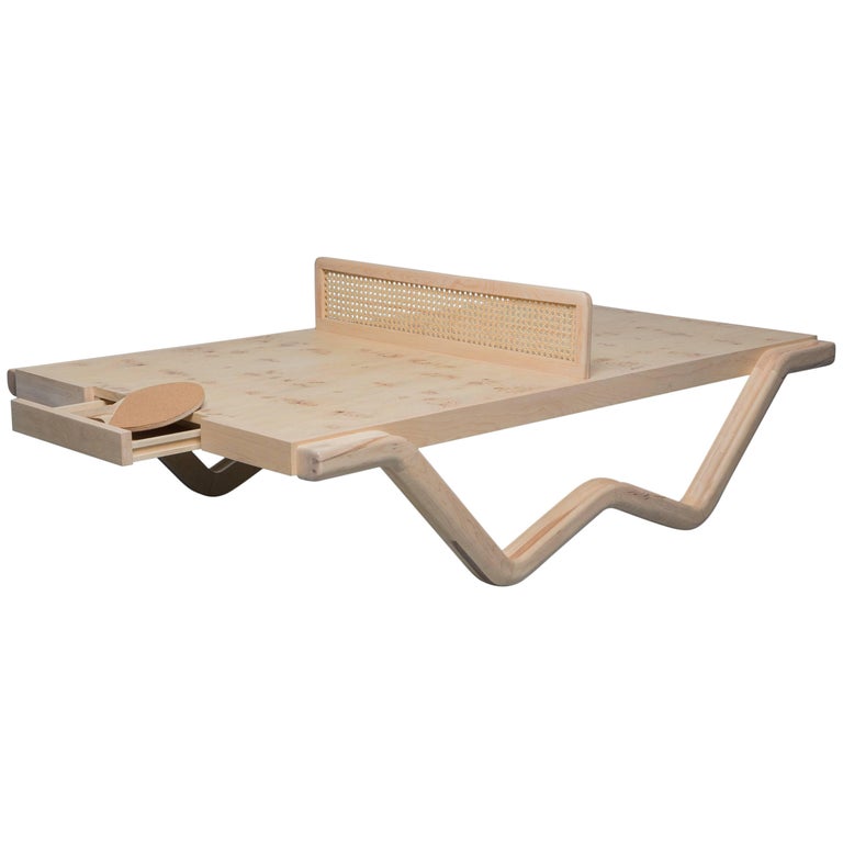 Tina Burner Ping Pong Table Maple Handcraft Glow In The Dark Coffee Table