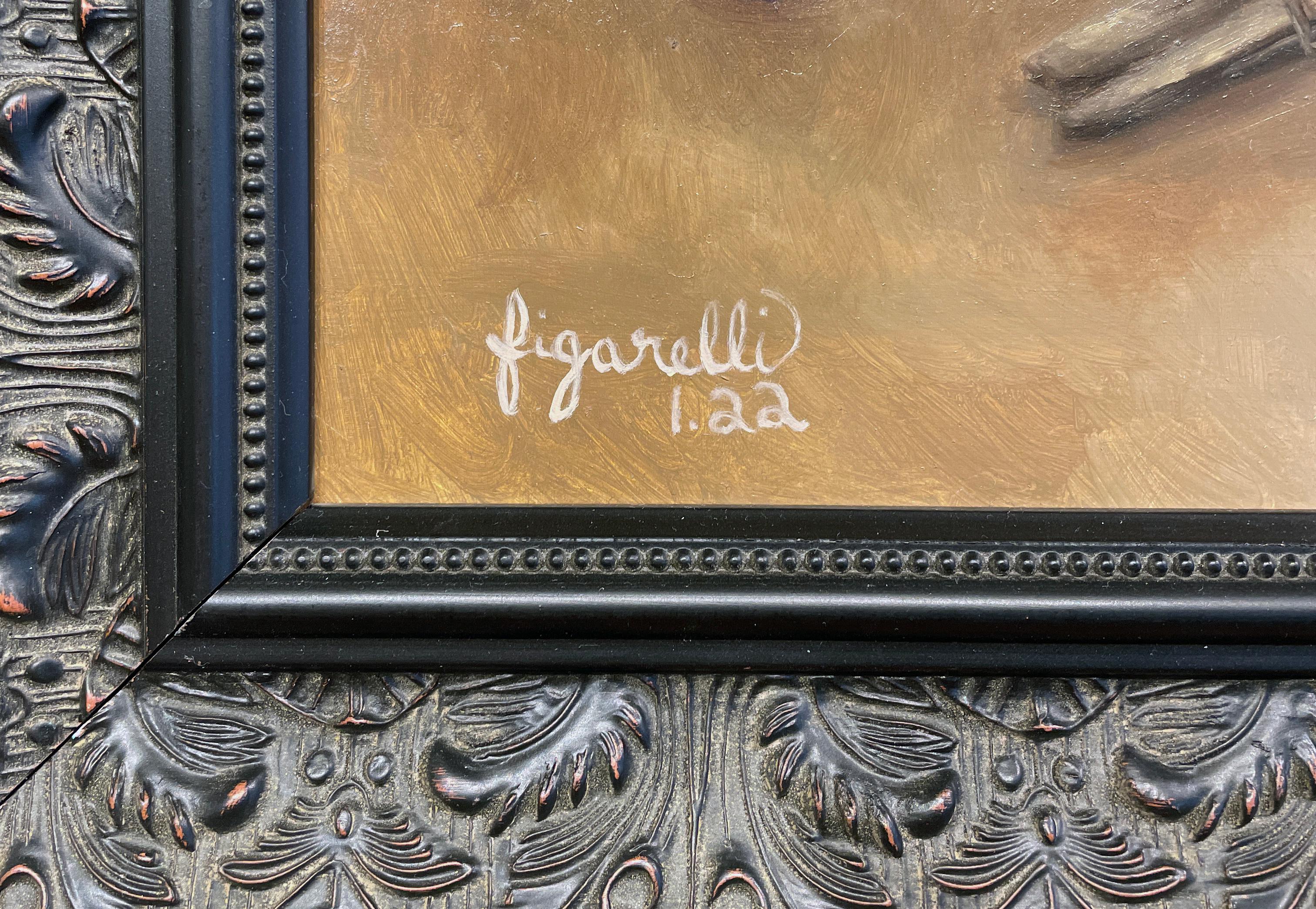 Tina Figarelli is a classically trained artist whose favorite subject matter in her artwork is ideas with a strong narrative. Tina leaves the viewer hints about the story in the piece using compositional elements as well as color and light,