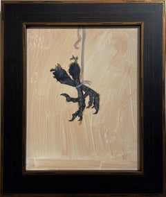 Crow's Feet Study - Original Oil Painting on Panel, Framed