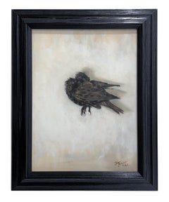 Starling From Life - Original Oil Still-Life Painting on Panel with Bird