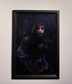 "Magique Noir" (2015) Realist Mystic Portrait, Original Oil Painting