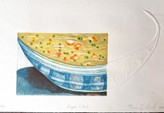 "Pezones y guisantes" La comida perfecta "Sopa Grabado sobre papel por Tina Heck