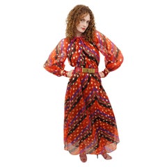 Tina Leser 1960's Metallic Dress