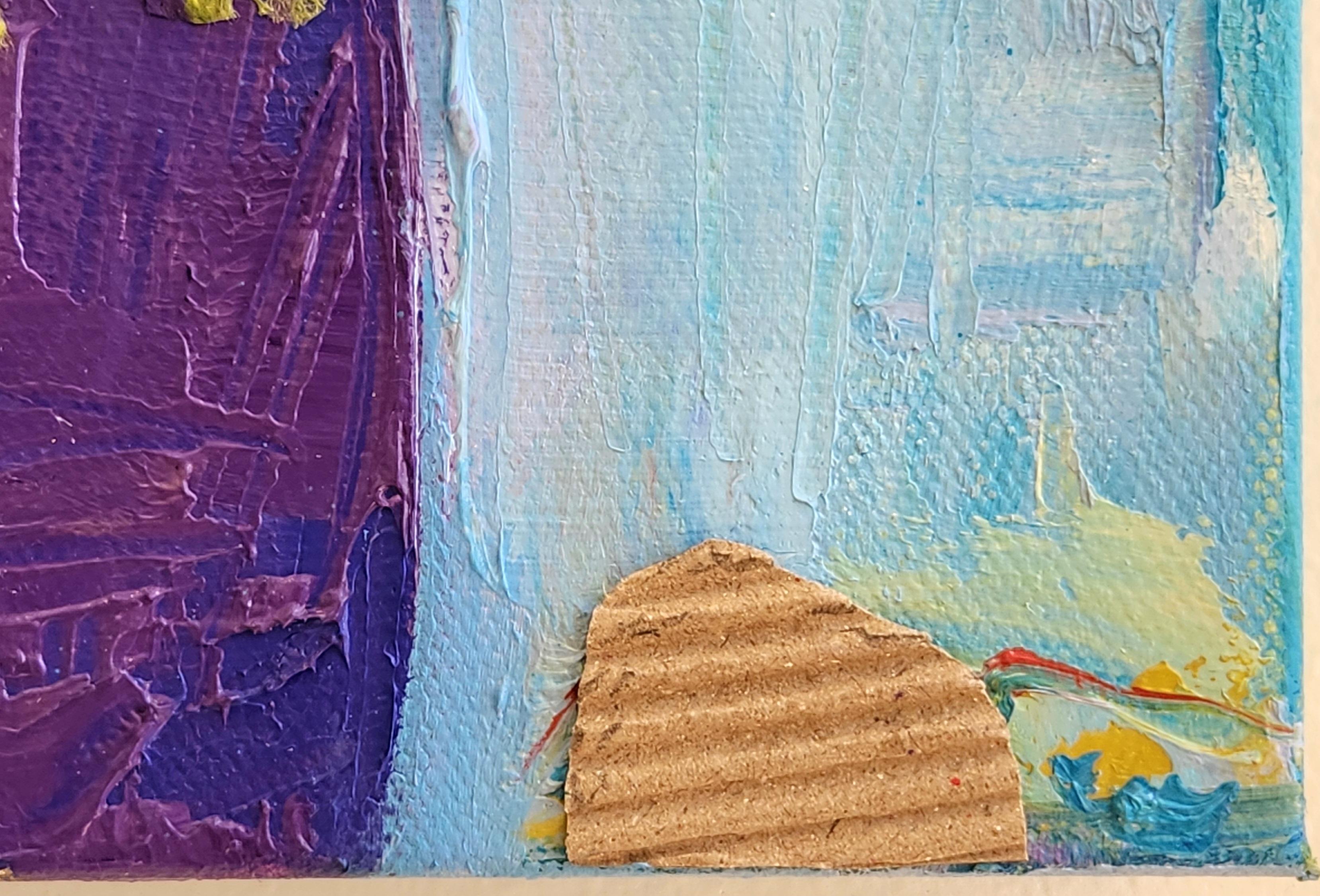 Pittura a olio su tela -- Una benedizione - Abstract Painting Beige di Tina Lincer