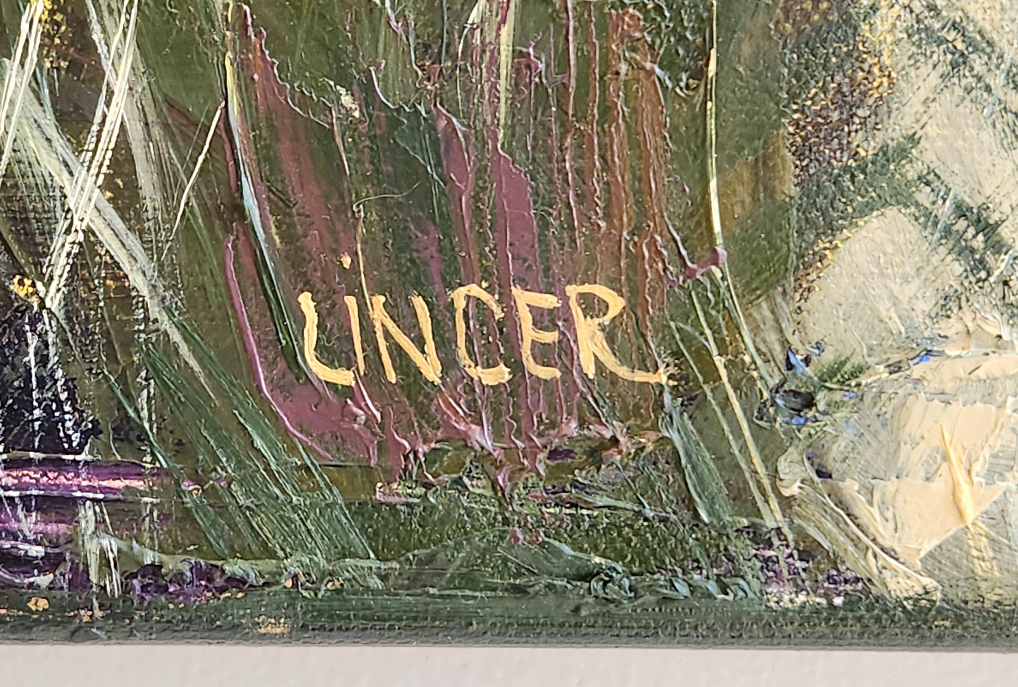 Pintura al óleo sobre lienzo -- Flor del desierto - Painting de Tina Lincer