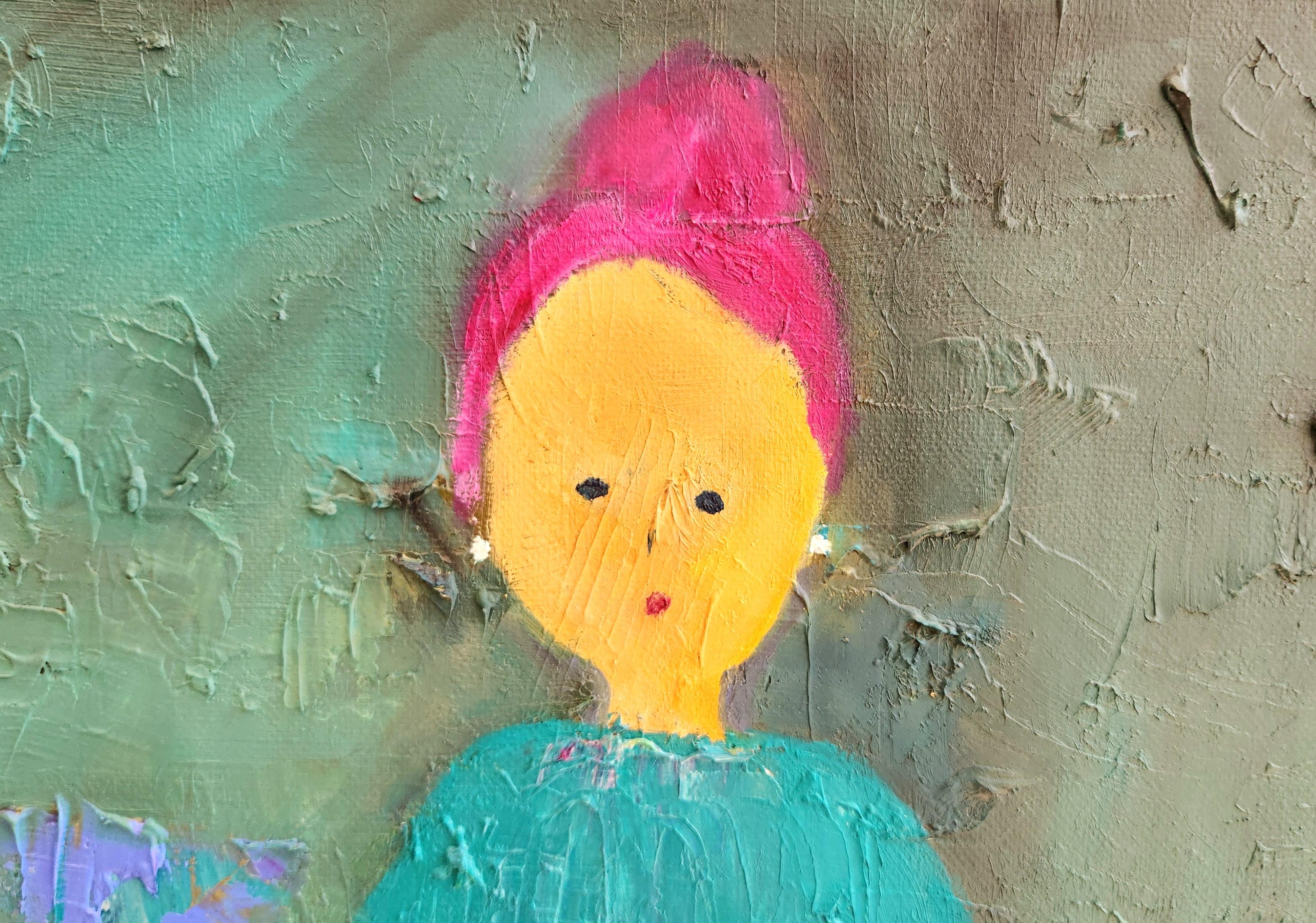 Pintura al óleo sobre lienzo --  La Gran Falda - Painting Contemporáneo de Tina Lincer