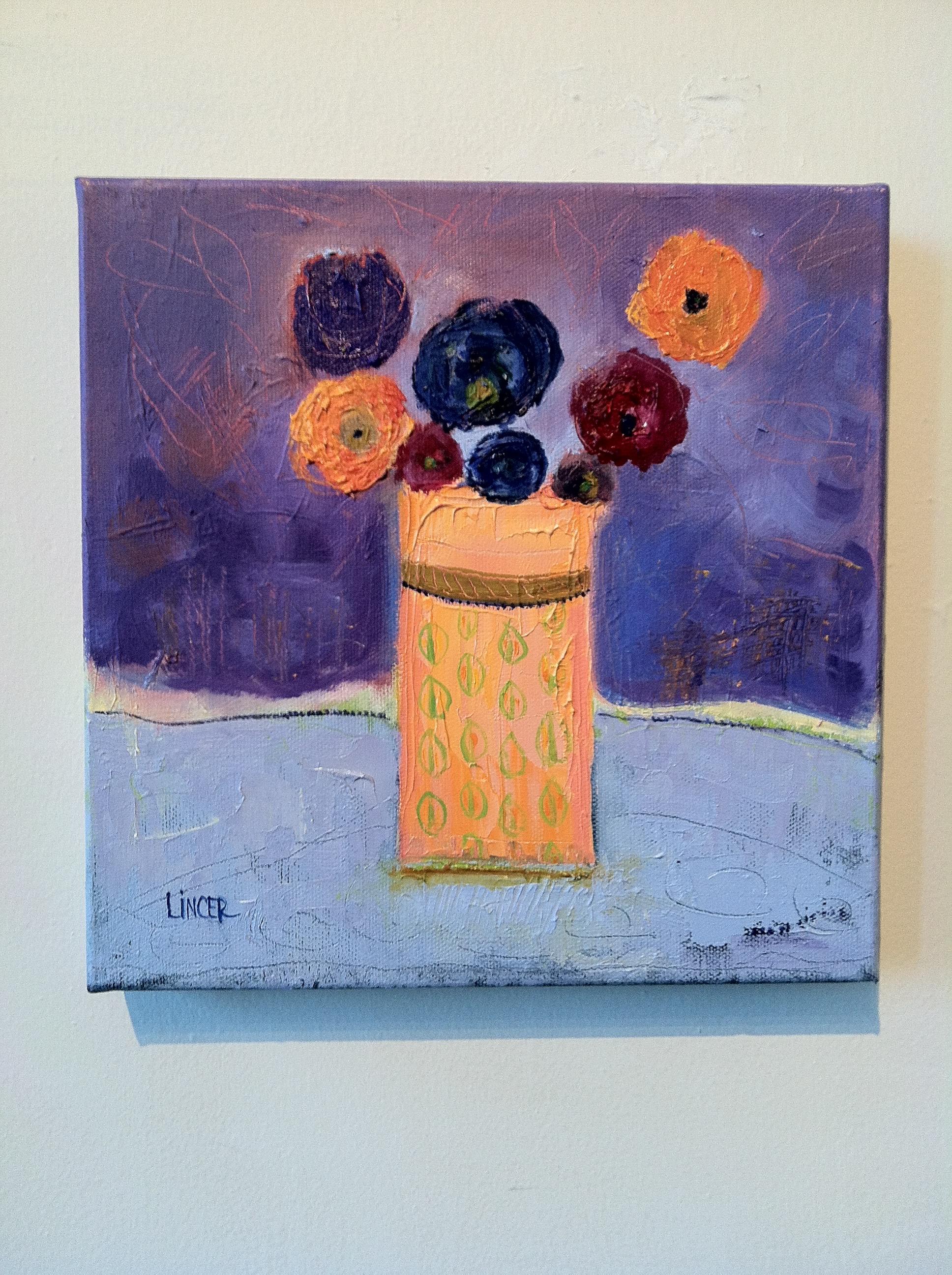 Still-life Oil Painting -- Apricot Vase