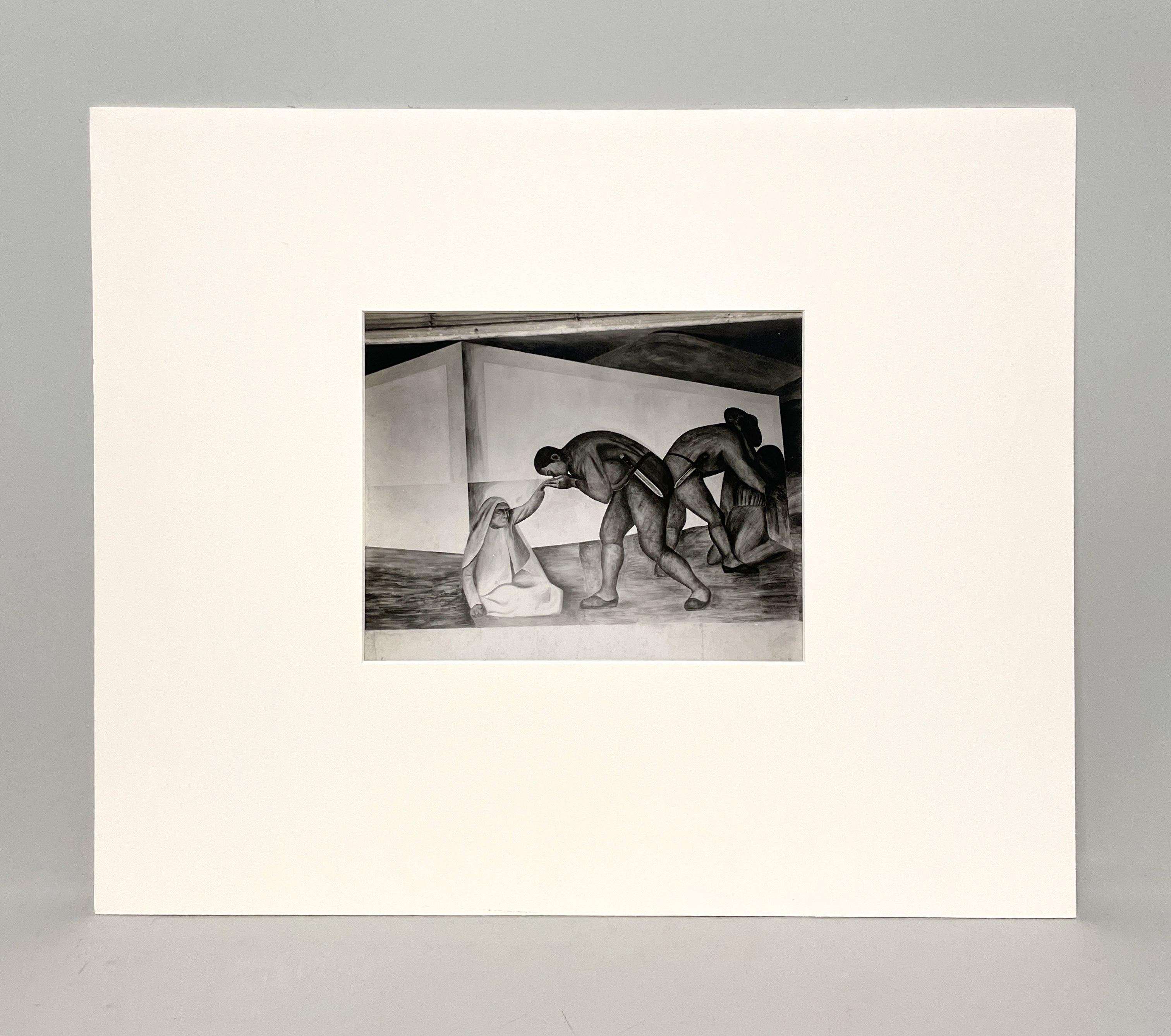 1920's Gelatin Silver Print by Tina Modotti of a Mural Fresco by Clemente Orozco For Sale 1