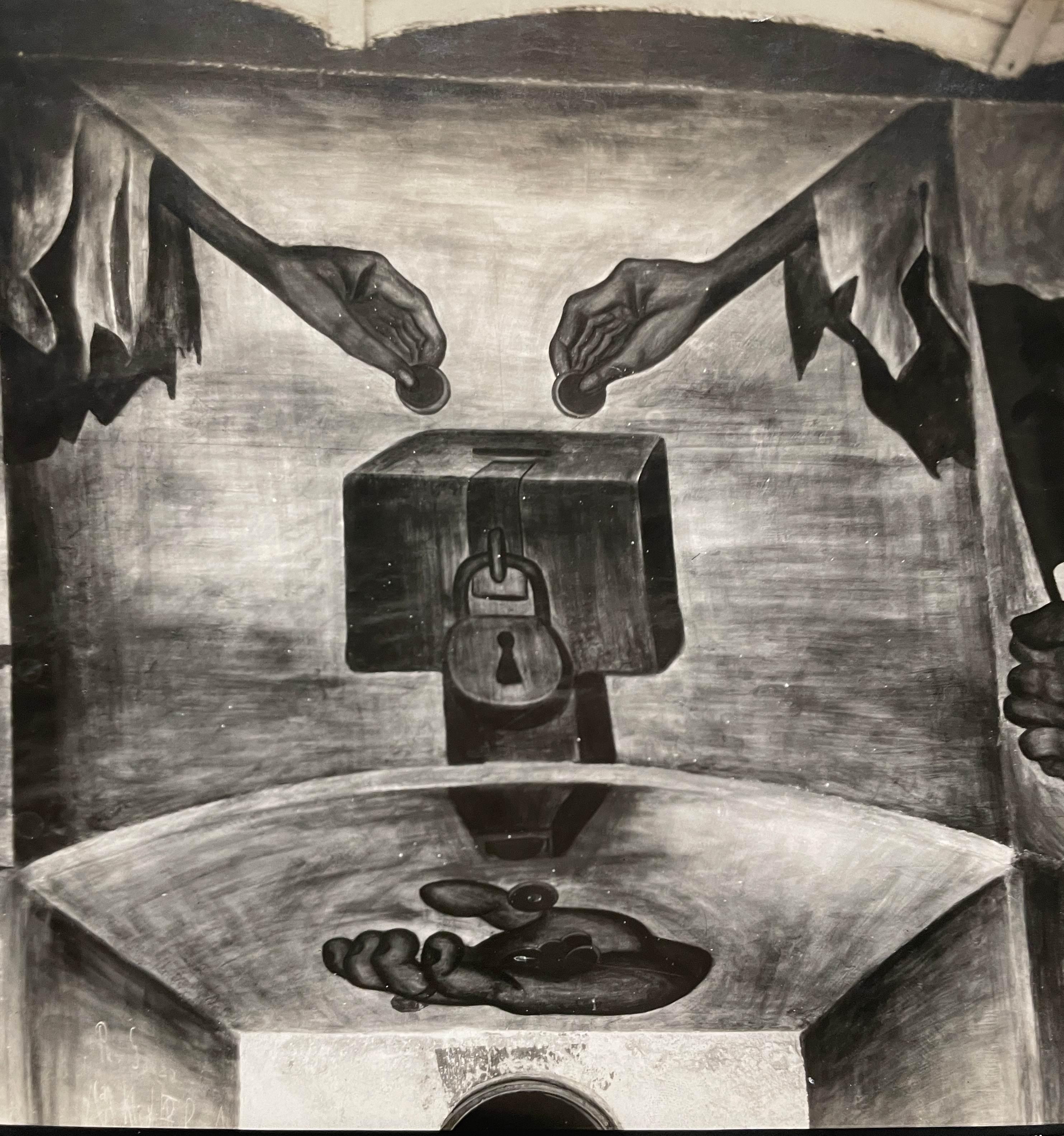 1920's Gelatin Silver Print by Tina Modotti of a Mural Fresco by Diego Rivera For Sale 4