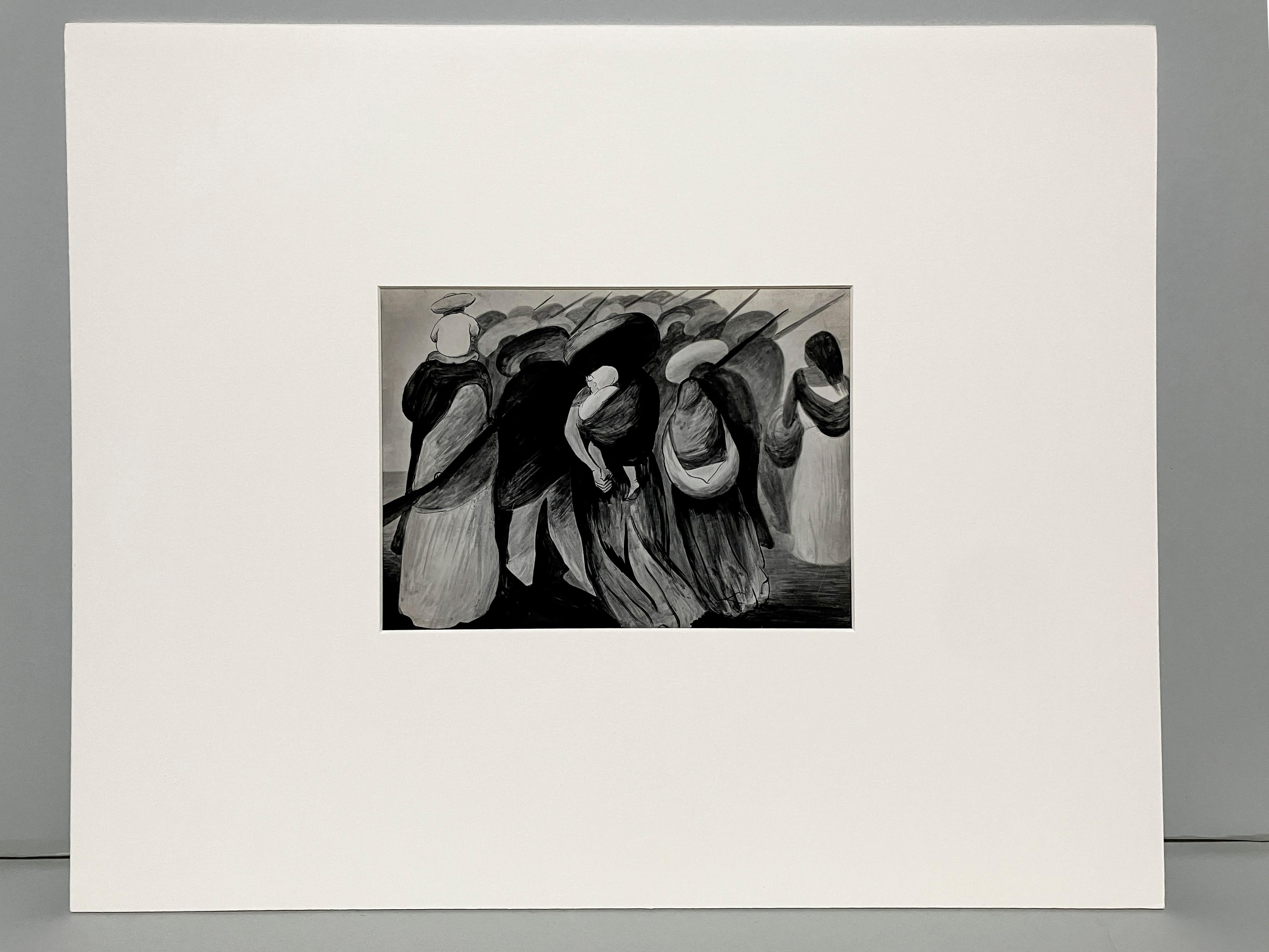 1920s Silver Gelatin Print by Tina Modotti of a Drawing by Clemente Orozco  For Sale 1