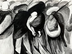 Impression gélatino-argentique de Tina Modotti représentant un dessin de Clemente Orozco, années 1920 