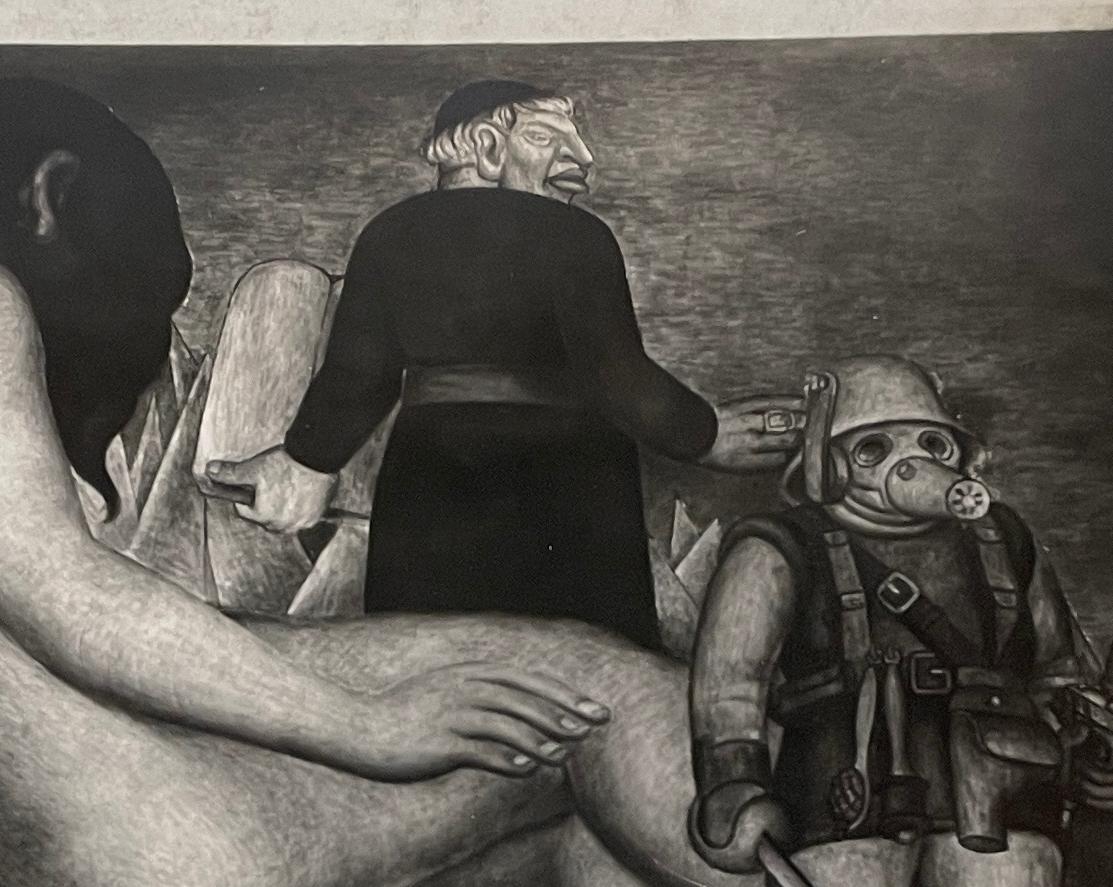 Tirage à la gélatine argentique des années 1920 par Tina Modotti d'une fresque murale de Diego Rivera en vente 5