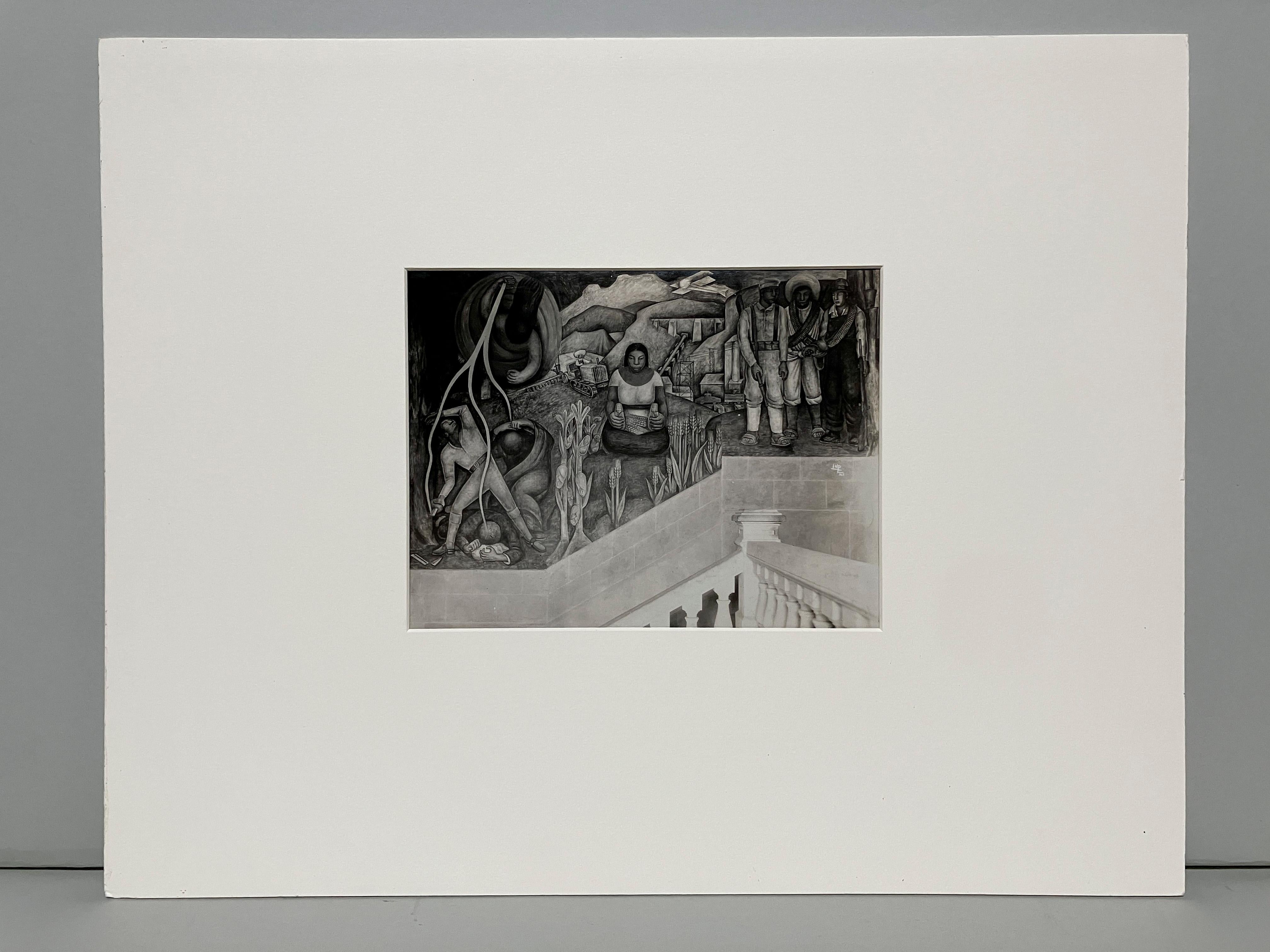 1920's Silber Gelatine Druck von Tina Modotti von Diego Rivera Fresko. im Angebot 1
