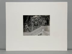 Tirage gélatino-argentique des années 1920 par Tina Modotti de Diego Rivera Fresco.