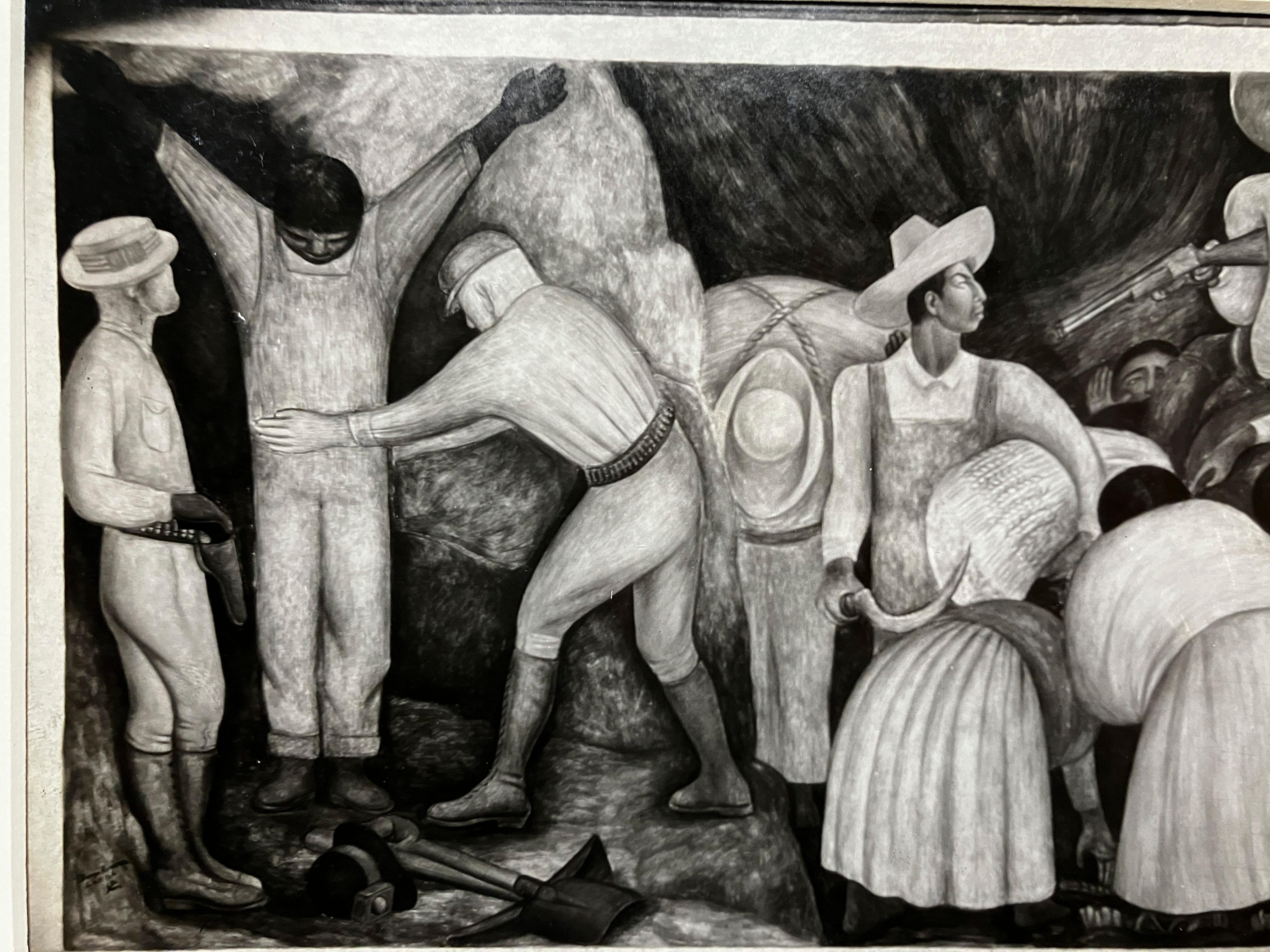 1920s Silver Gelatin Print by Tina Modotti of Diego Rivera Mural For Sale 2