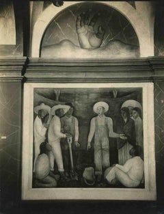 Antique A ca. 1920s Tina Modotti photograph of a Diego Rivera Mural