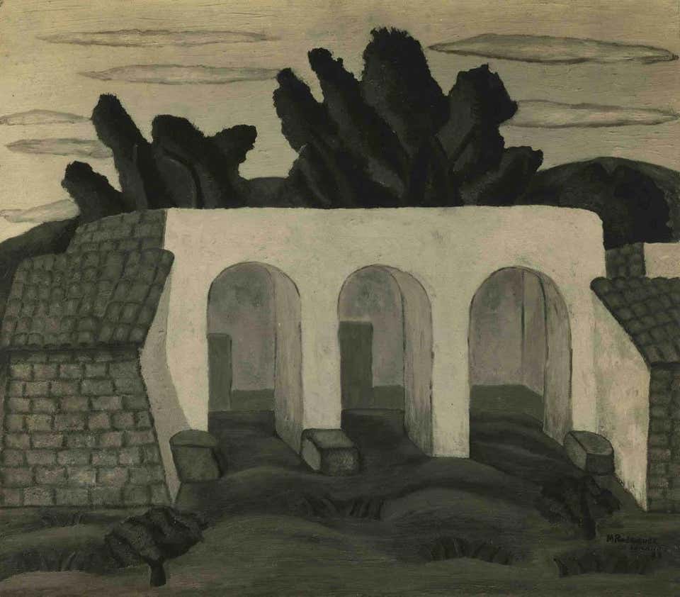 1920s Gelatin Silver Print by Tina Modotti: Painting by Manuel Rodriguez Lozano