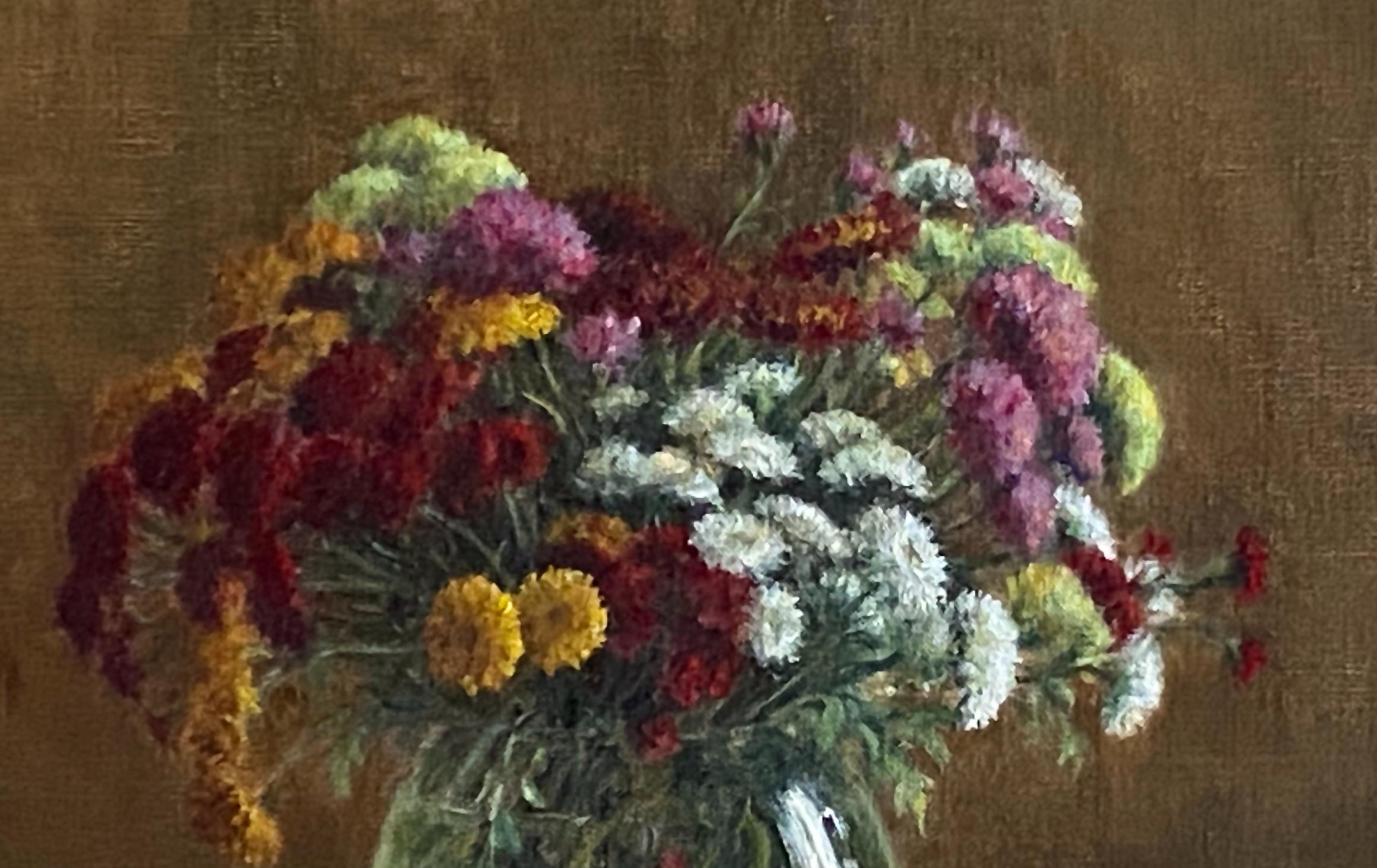  Chrysanthemums is a 16 x 20 Oil Painting European Artist/Croatian artist Tina Orsolic Dalessio who classically trained..

Tina Orsolic Dalessio is a figurative  and still-life painter born in Zagreb, Croatia.  She received her formal academic
