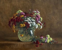  Chrysanthemums,Oil Painting, European Artist, Floral Painting, Florence Academy