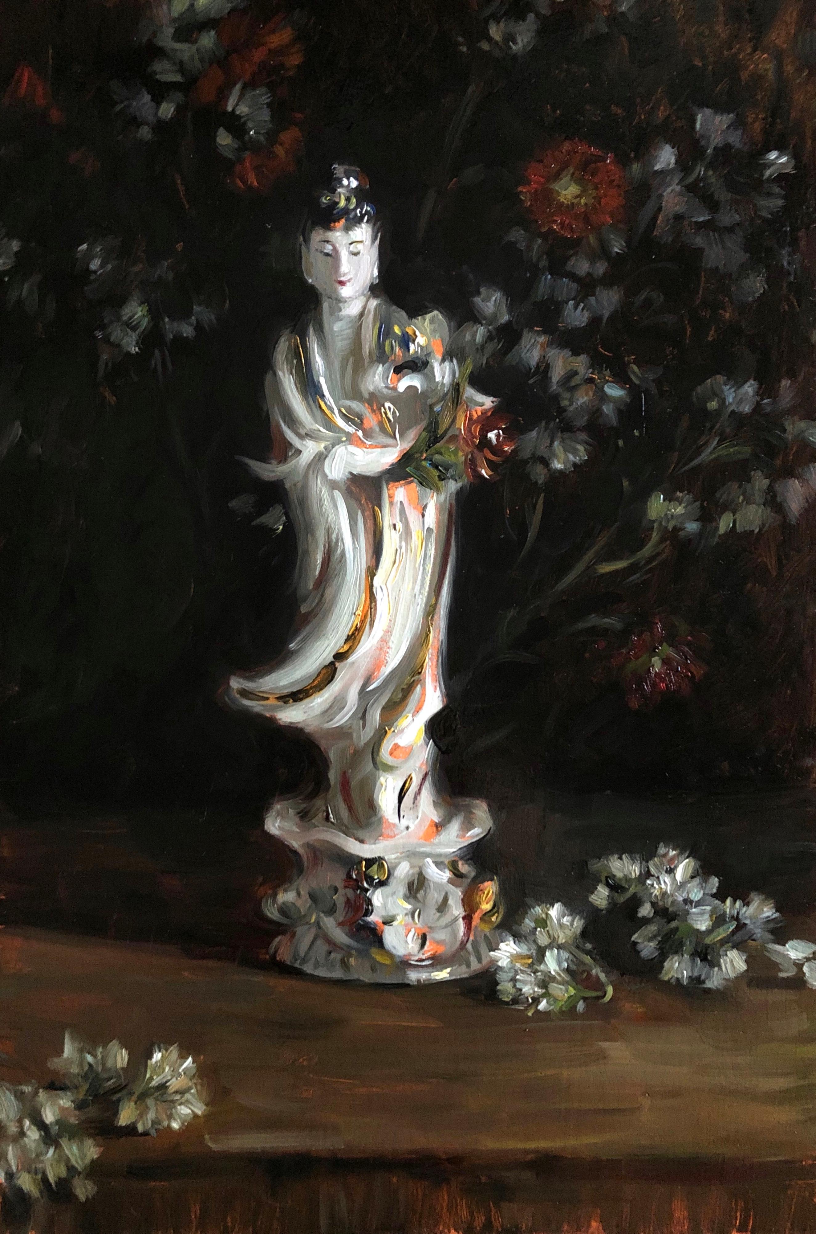 Orquídeas, Óleo, Artista europeo, Naturaleza muerta floral, Academia de Florencia, Croacia, 5