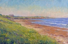 "Afternoon on Ditch Plains" - Peinture à l'huile contemporaine à Montauk Beach