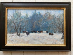 Cows in the Snow, Vermont