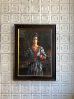 "Departure" Autoritratto realista in stile XIX secolo dell'artista croato