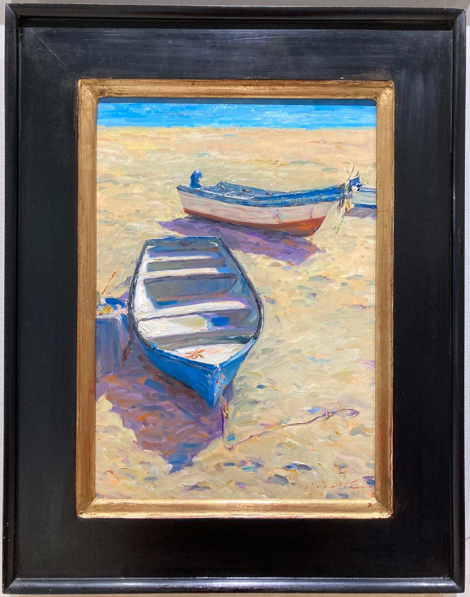Fischerboote, Salema – Painting von Tina Orsolic Dalessio
