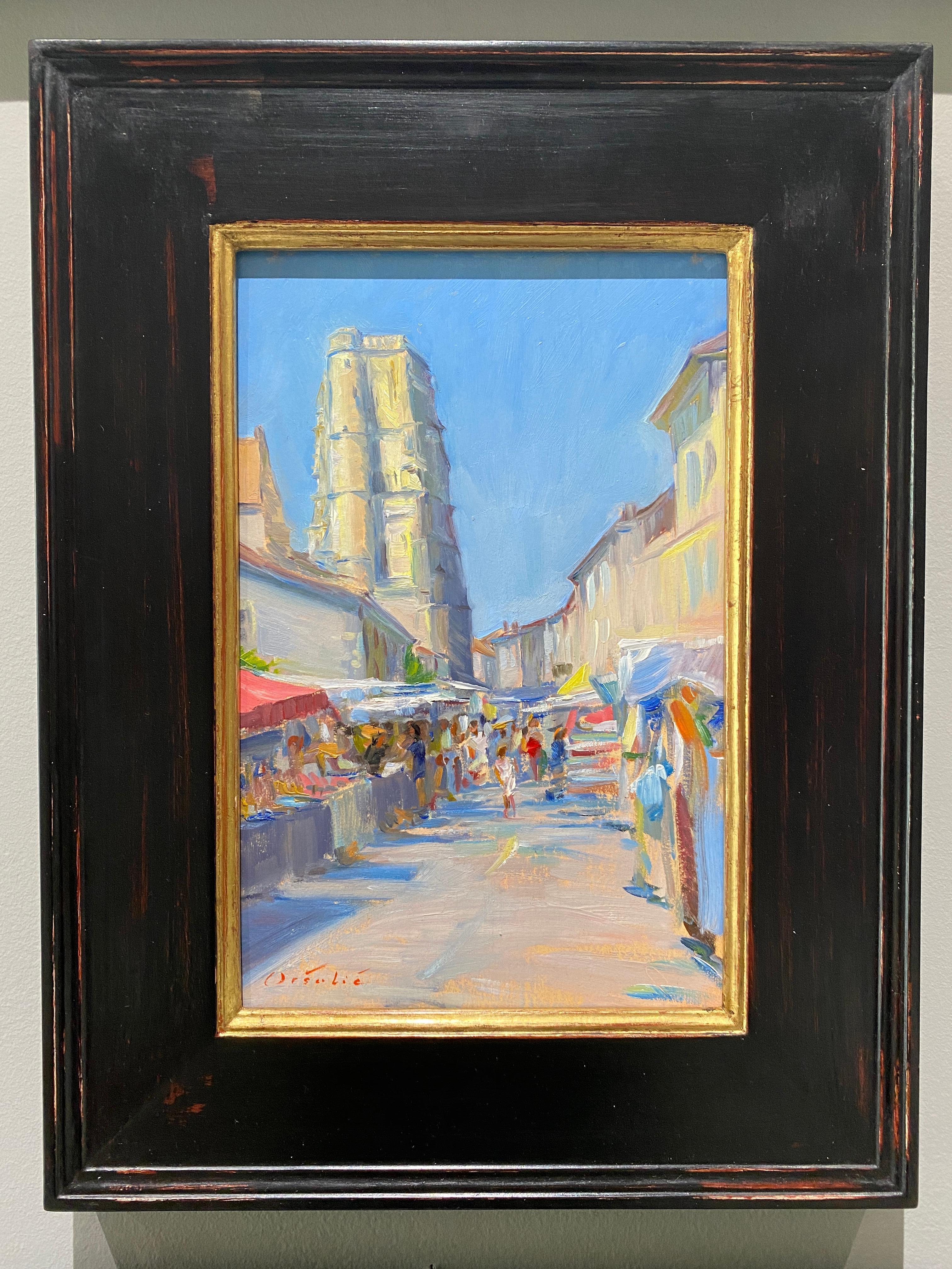 Lectoure Market - Painting by Tina Orsolic Dalessio
