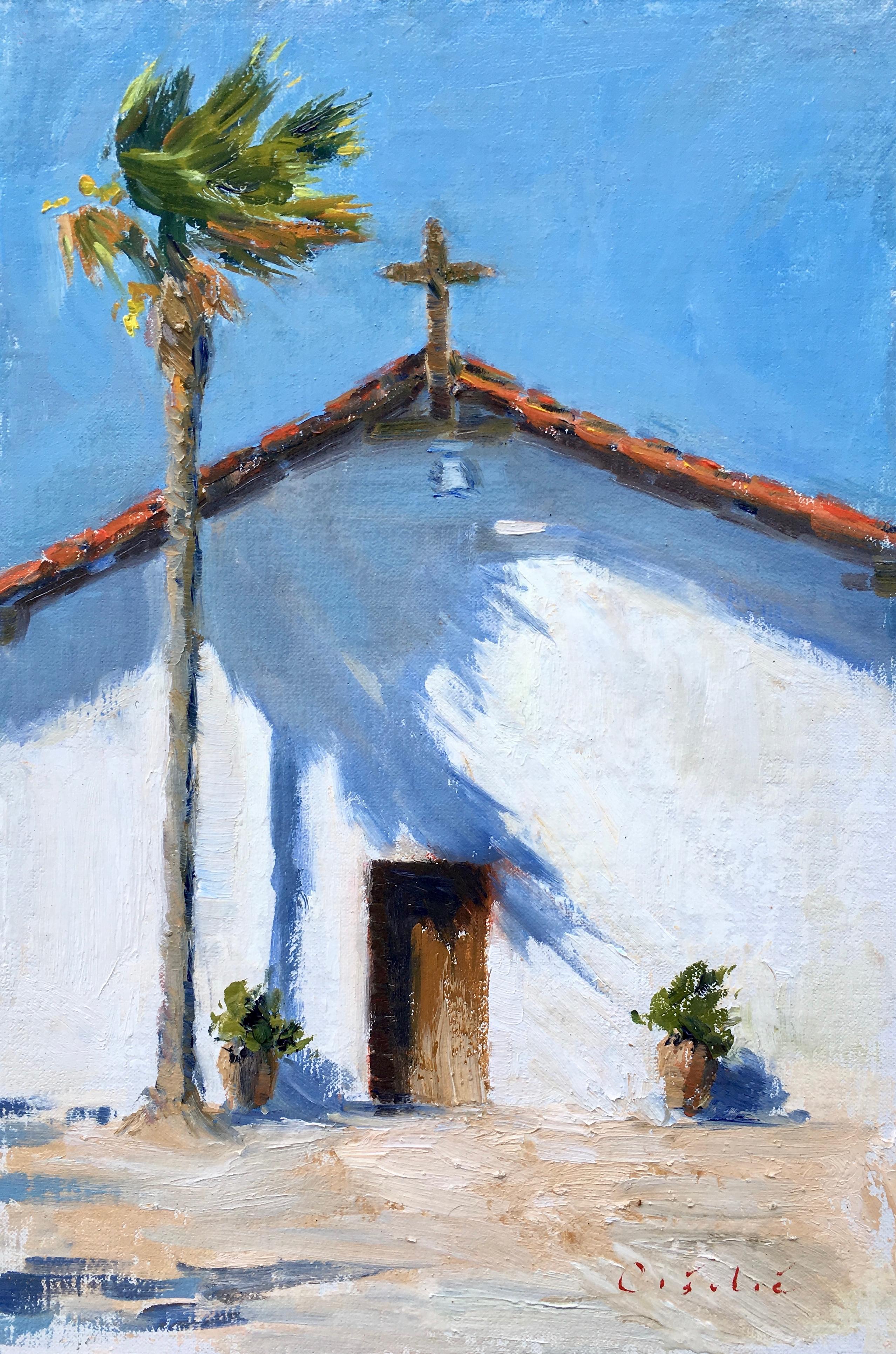 Tina Orsolic Dalessio Landscape Painting - Mission Nuestra Señora de la Soledad