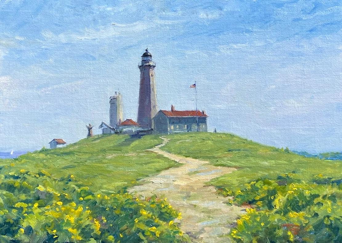 Tina Orsolic Dalessio Landscape Painting - Montauk Point Lighthouse
