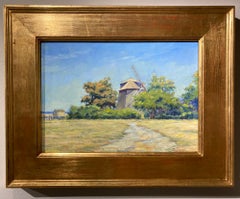 "Sag Harbor Windmill" - contemporary oil painting of historic Hamptons windmill