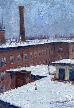 Waltham Mills Rooftops in the Snow