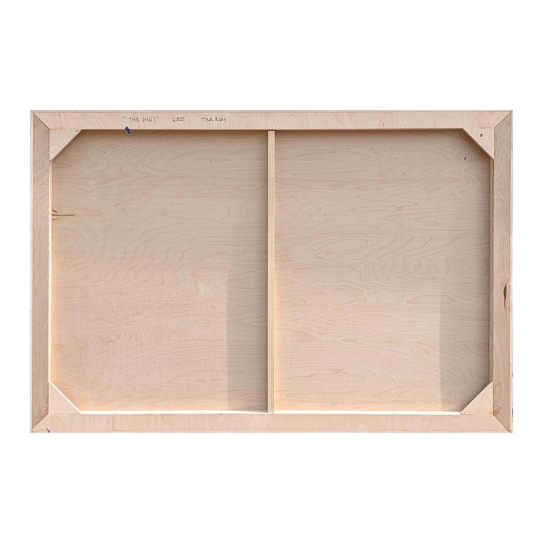 “The Hills” Contemporary Colorful Abstract Landscape Painting of Rolling Hills For Sale 9