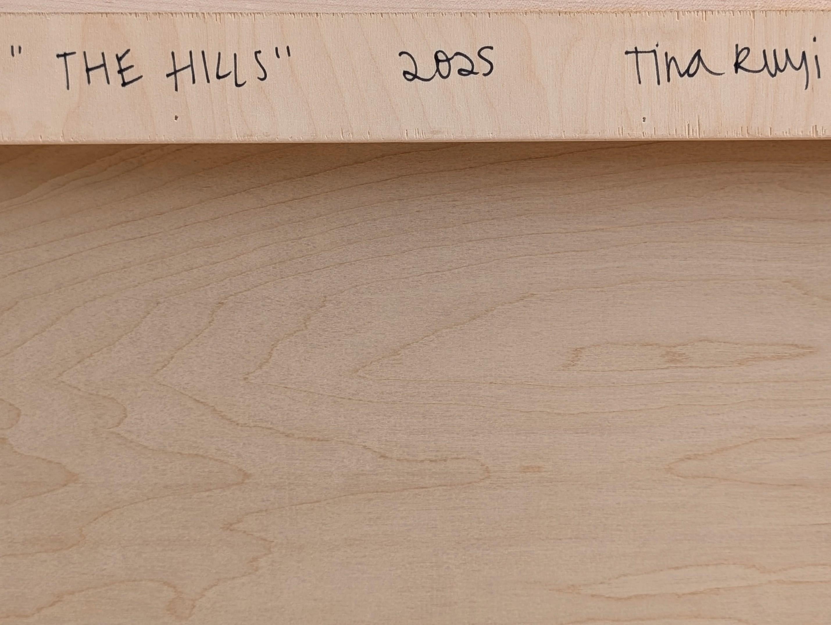 “The Hills” Contemporary Colorful Abstract Landscape Painting of Rolling Hills For Sale 10