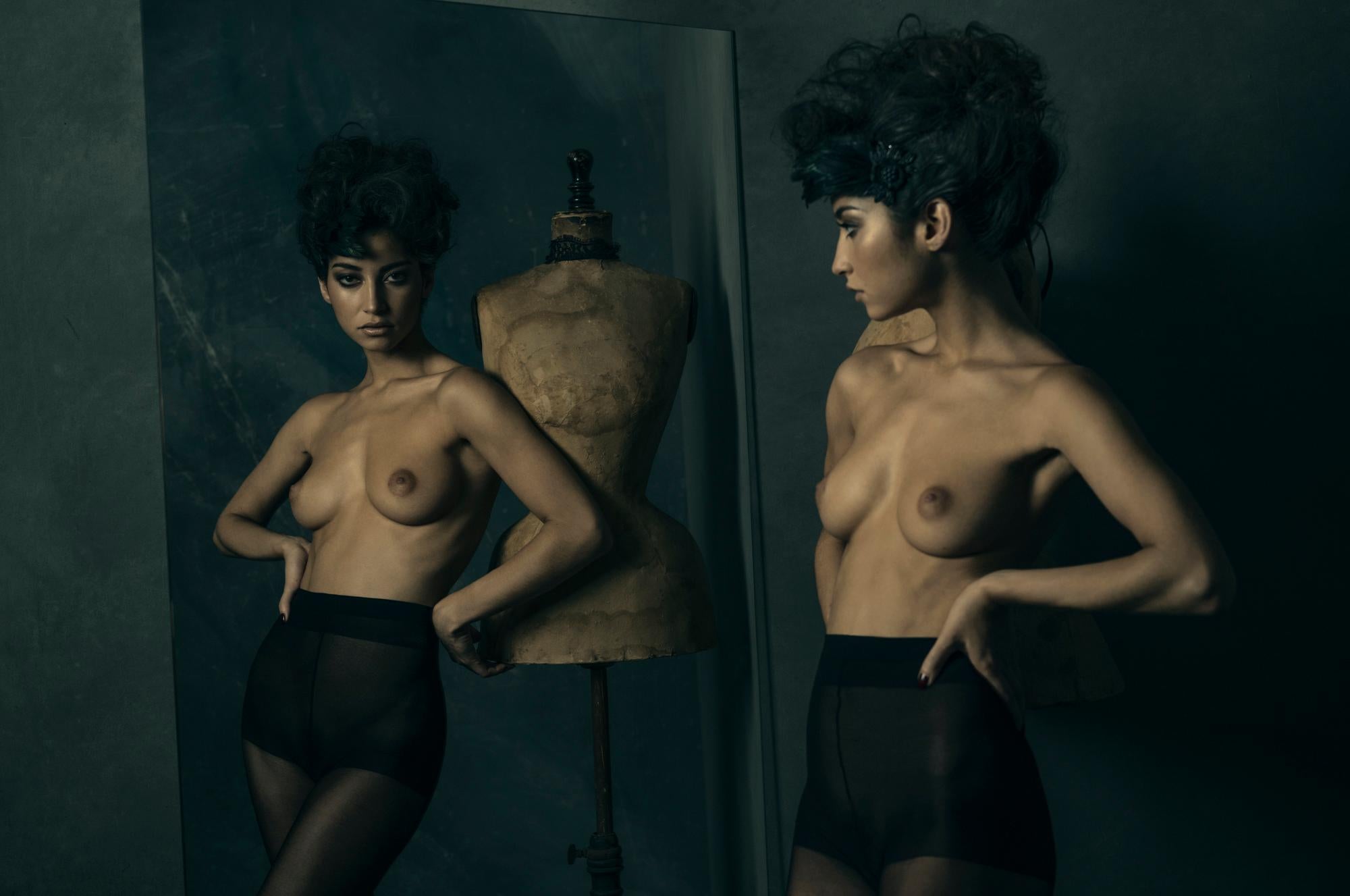 Tina Trumpp Nude Photograph - Black Swan, woman, nude, photography