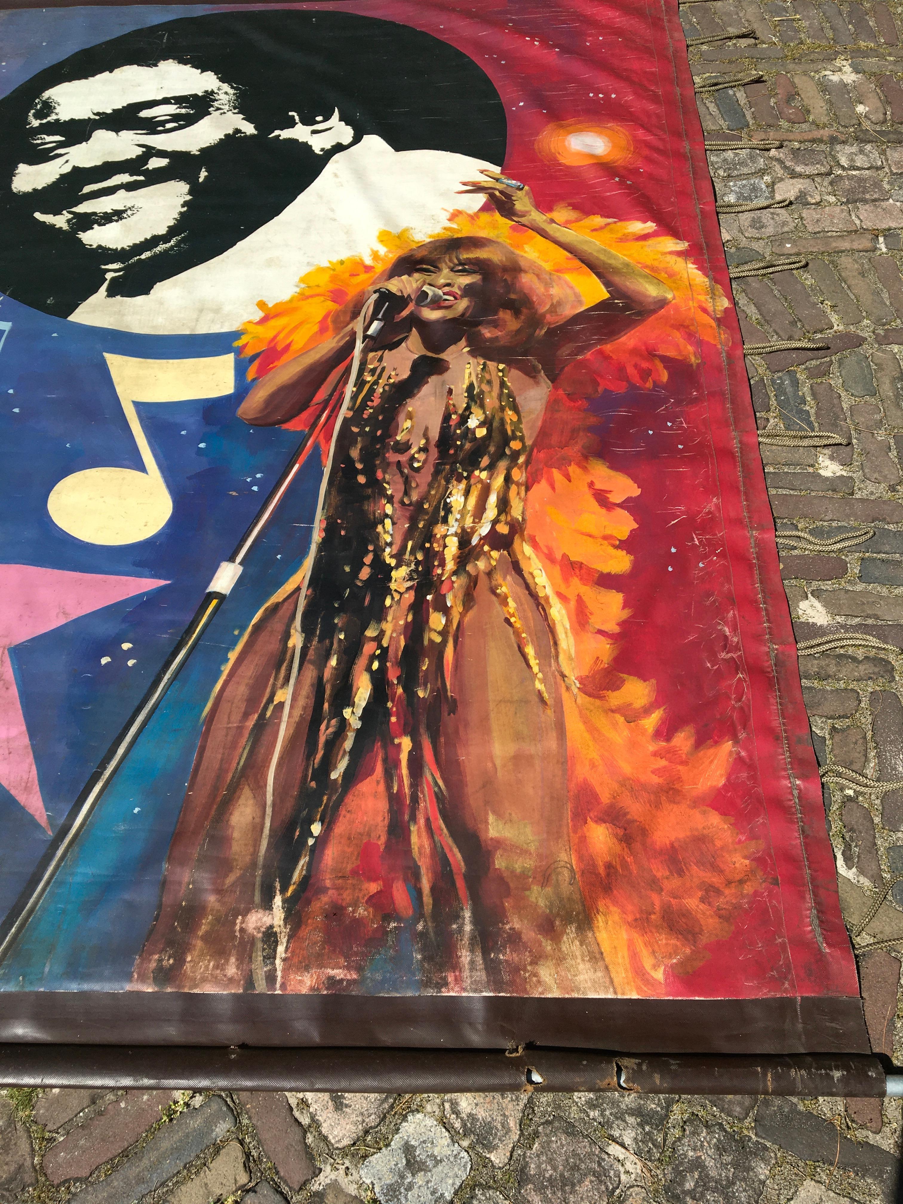 Tina Turner et Prince Carnival Banner Décoration murale en vente 9