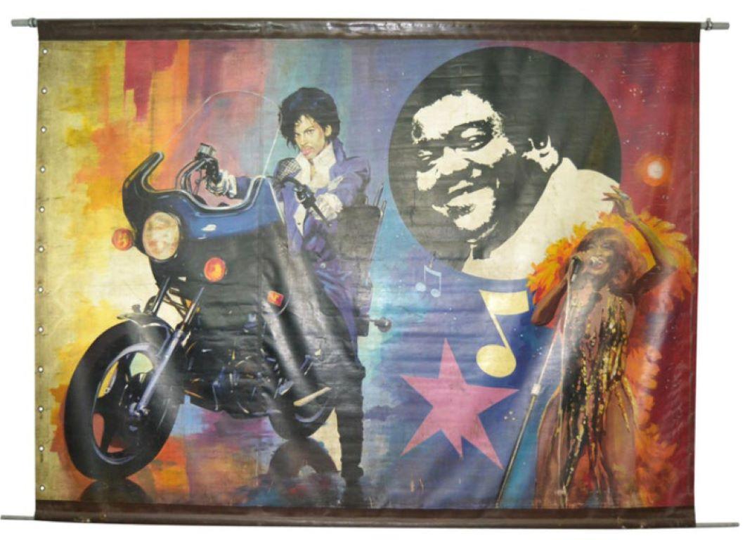 Tina Turner et Prince Carnival Banner Décoration murale Bon état - En vente à Antwerp, BE