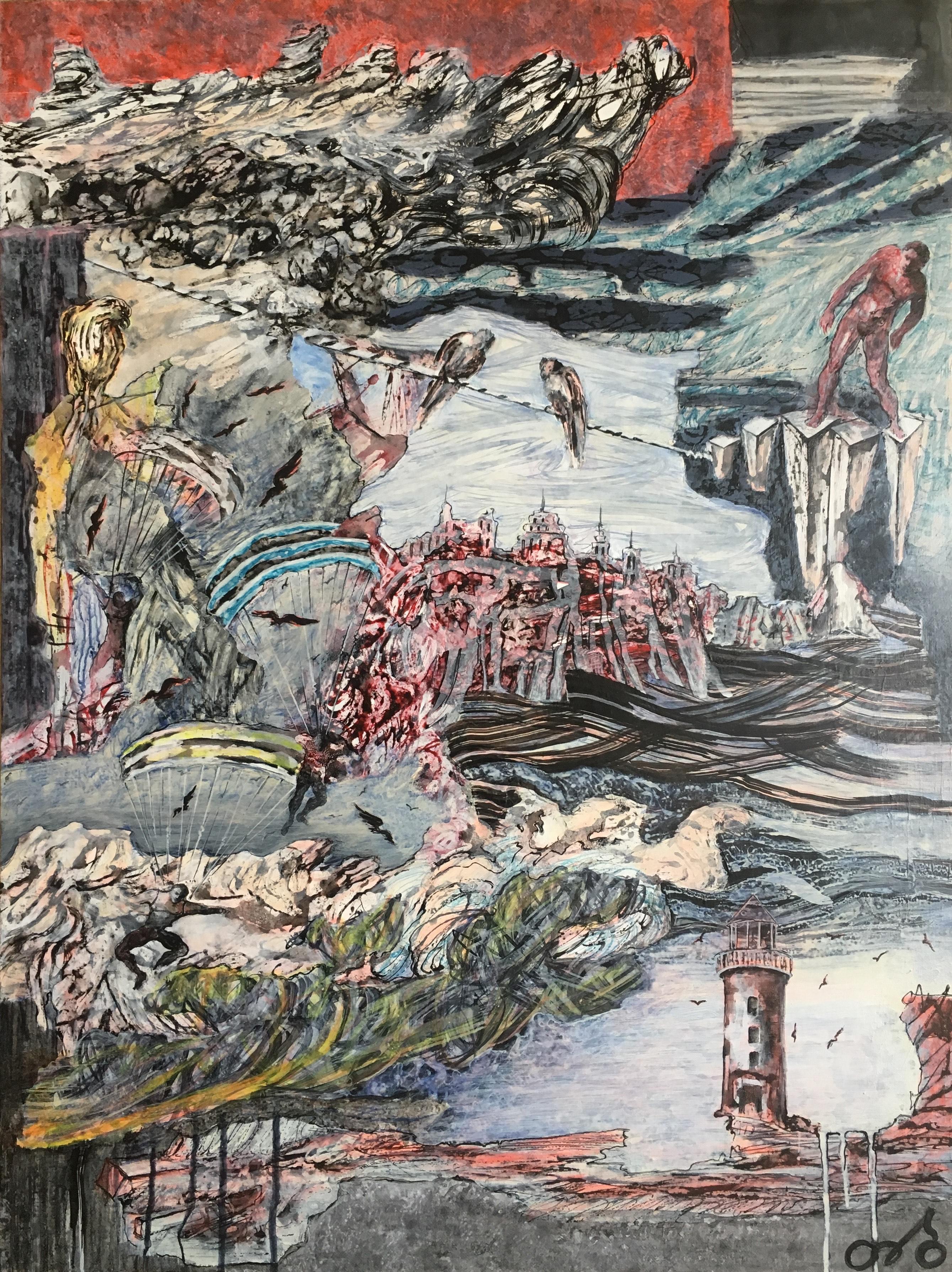 Georgianische zeitgenössische Kunst von Tinatin Bakhtadze – Leuchtturm