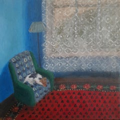 Georgian Contemporary Art by T. Chkhikvishvili - Fox Terrier in the Interior