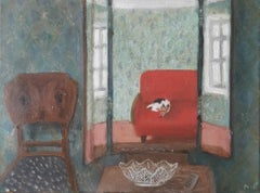 Georgian Contemporary Art by Tinatin Chkhikvishvili - Dog In The Interior